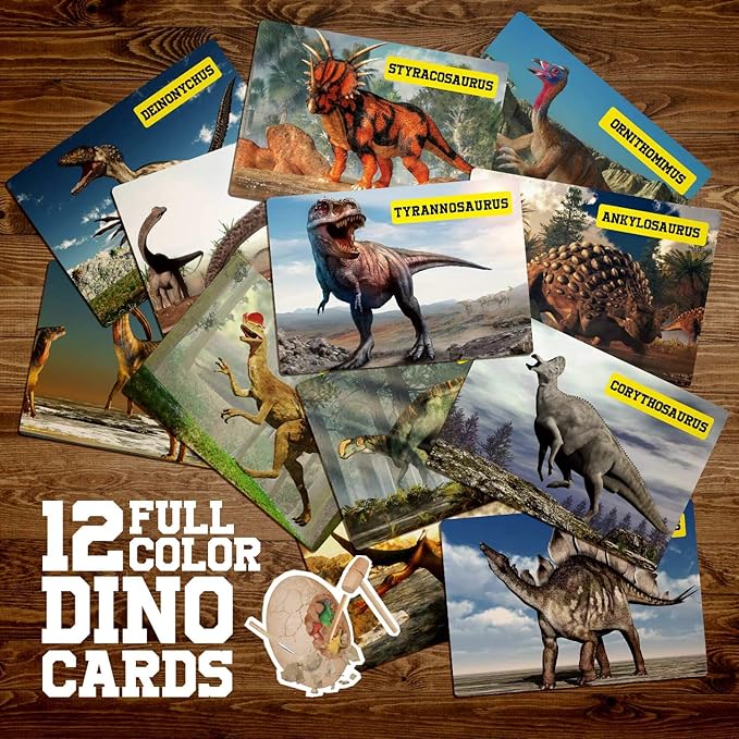 XXTOYS Dinosaur Egg Dig Kit, Unearth a Jumbo Dino Egg with 12 Unique Large Surprise Dinosaur Toys, Ideal Educational STEM Toys and Gifts for Kids Aged 5-7, Suitable for Party and Easter