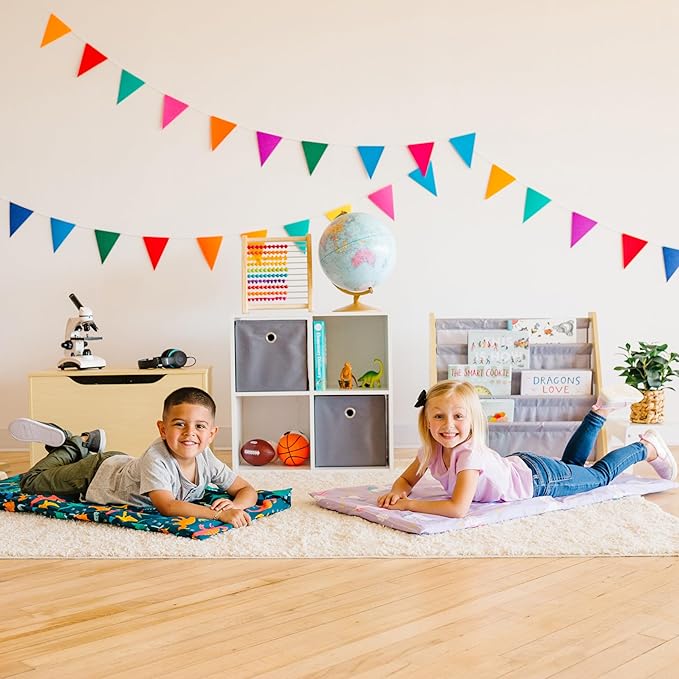 Wildkin Kids Nap Mat Cover for Boys & Girls, Sewn-in Flap Design Rest Mat Cover, Perfect for Preschool and Daycare, Fits Our Vinyl Nap Mat up to 1.5 Inches Including Basic Sleep Mat (Fairy Garden)