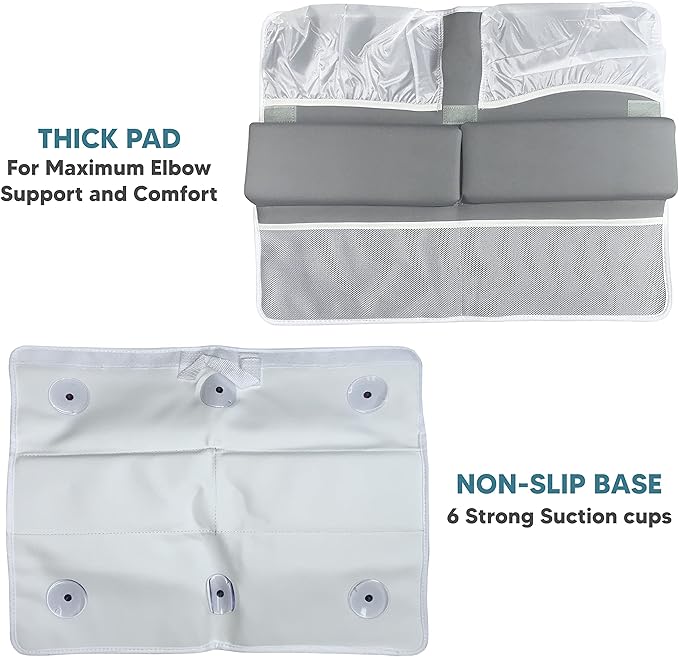 Baby Bath Kneeler & Elbow Rest Set | Thick Non-Slip Cushion Bath Kneeling Pad