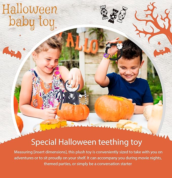 Halloween Baby Toy Gothic Baby Teether Ring Baby Stuff Teething