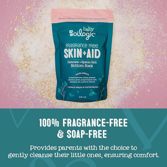 Oilogic Baby Essentials Oatmeal Epsom Salt Bath Soak, Skin &
