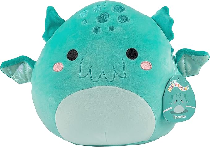 Squishmallows Original 10-Inch Theotto The Blue Cthulhu - Official Jazwares Plush - Collectible Soft & Squishy Stuffed Animal Toy - Add to Your Squad - Gift for Kids, Girls & Boys