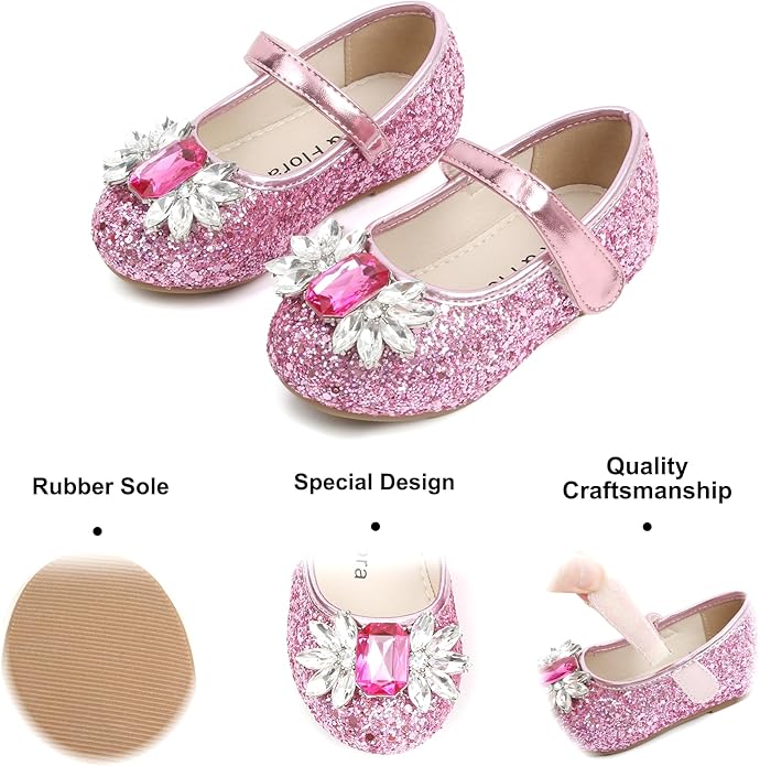 Felix & Flora Girls Toddler Little Ballet Shoes - Flower