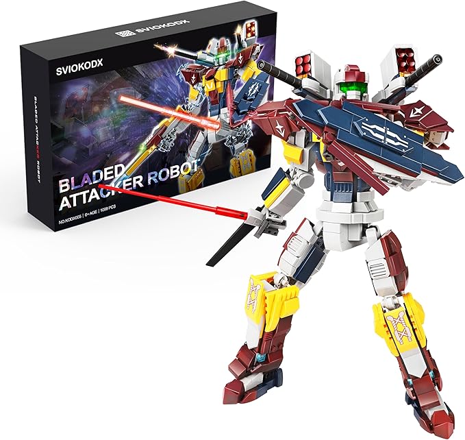 SVIOKODX Mecha Building Block Sets,Bladed Attacker Robot Model Kits for Adults,Cool Bricks Mech,Collectible Kits for Kids Boys 8+ (1099 PCS)