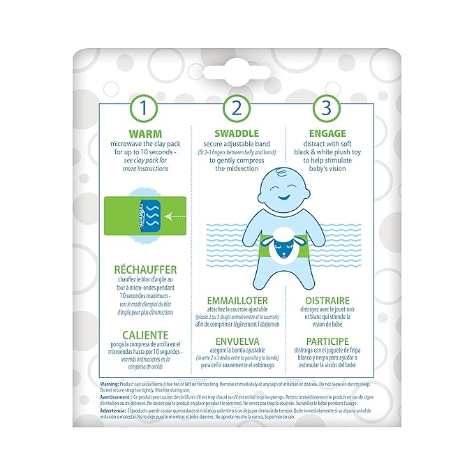 Dr. Brown's Infant Gripebelt Heated Belly Band, Soothe Baby's Tummy with Gentle Warmth and Compression 0m+