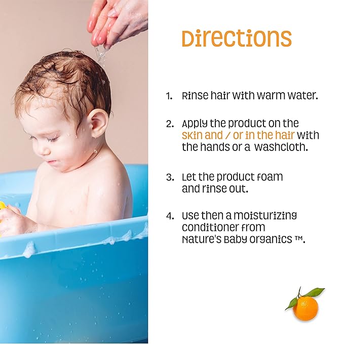 Nature's Baby Shampoo, Face & Body Wash 8 oz - Formulated for Problem And Sensitive Skin (2-Pack)