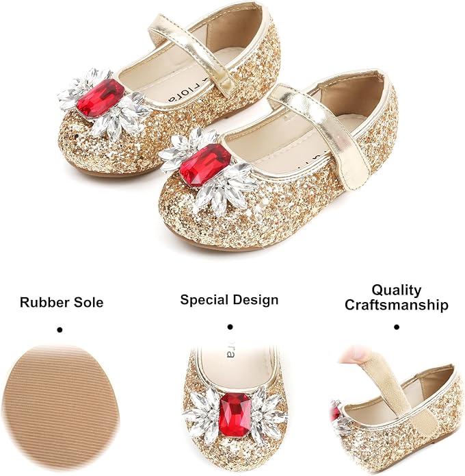Felix & Flora Girls Toddler Little Ballet Shoes - Flower
