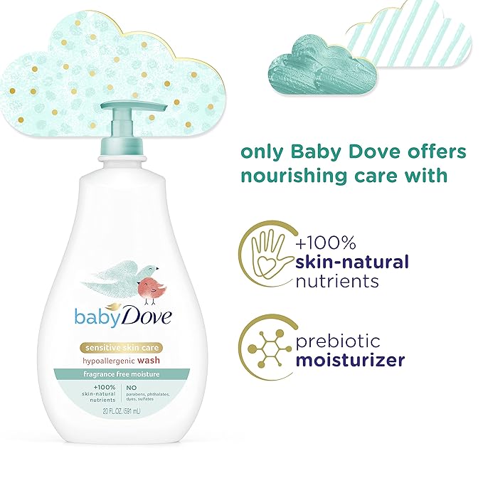 Baby Dove Sensitive Skin Care Baby Wash For Baby Bath 20 oz