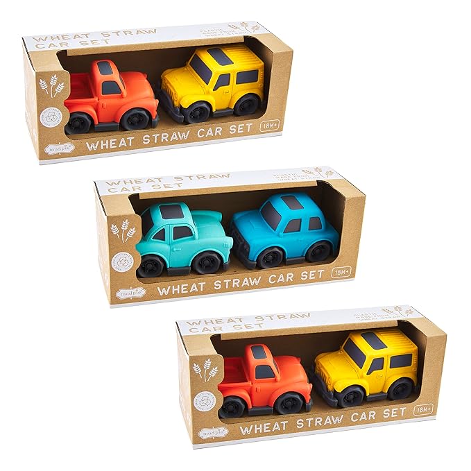Mud Pie Children's Toy Car Set, Blue