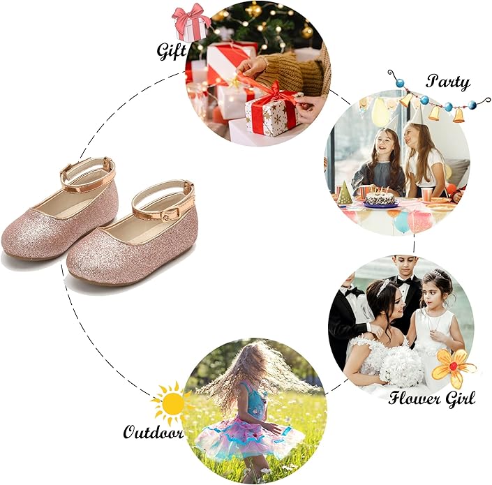 Felix & Flora Girls Toddler Little Ballet Shoes - Flower