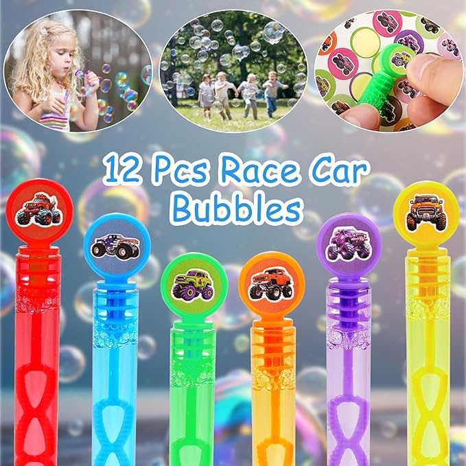 Vanblue Truck Car Party Favors Set Car Themed Birthday Party Decorations 110Pcs Slap Bracelet DIY Sticker Gift for Boy Kids Treat Bags Stuffers Birthday Supplies Pinata Filler Classroom Rewards