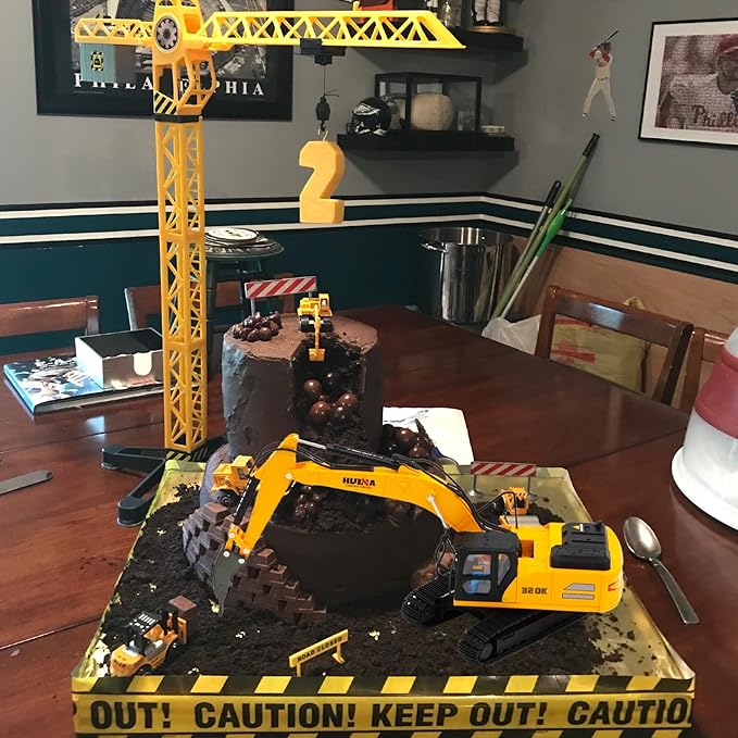 Gemini&Genius Drill Excavator Toy, Demolition Machine Car 1/35 Scale