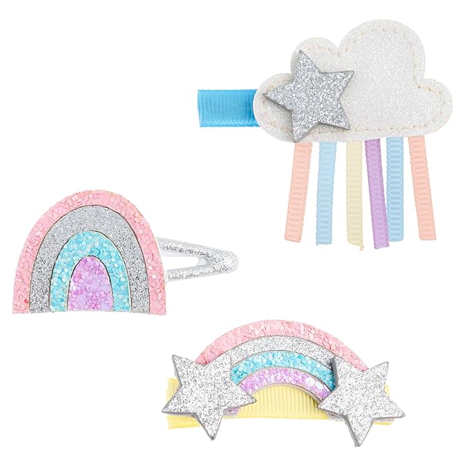 Stephen Joseph, 3-Pack Glitter Hair Clips for Girls ??Cute Shimmer Non-Slip Alligator Hair Clip