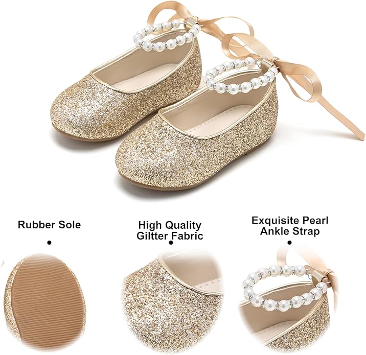 Felix & Flora Girls Toddler Little Ballet Shoes - Flower