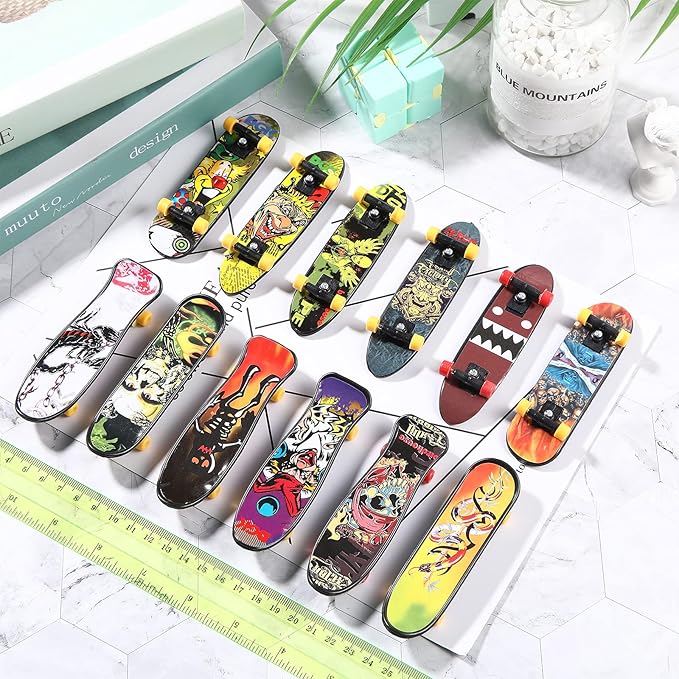 36 Pieces Mini Finger Skateboard Toy Skateboard Finger Boards
