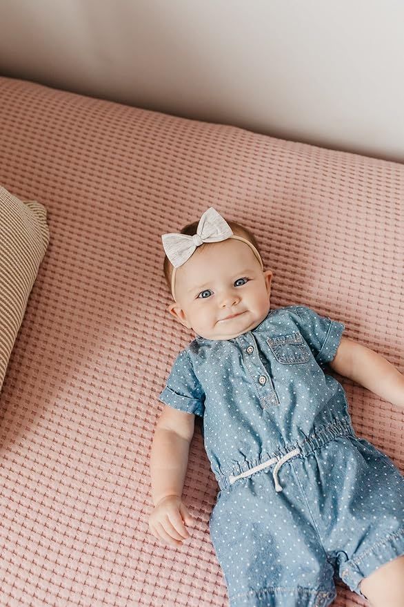 Copper Pearl Baby Bows: Stylish Headbands for Baby Girls, Premium Soft and Stretchy Baby Headbands