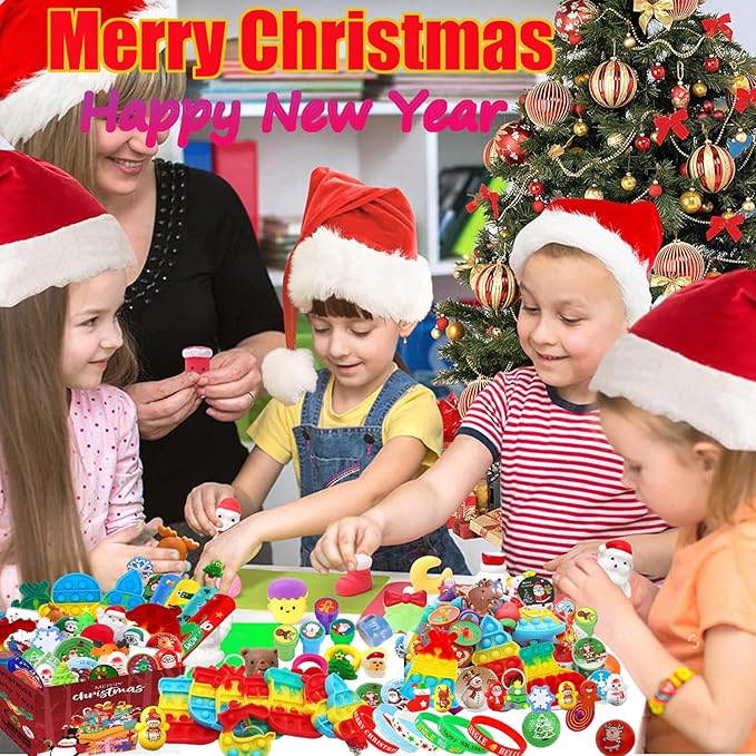 YOAUSHY 118 Pcs Party Favors for Kids, Christmas Goodie Bag Stuffers Prizes for Kids Classroom, Treasure Box Toys for Classroom, Pinata Stuffers, Bulk Stocking Stuffers for Kids 4-8 Gifts