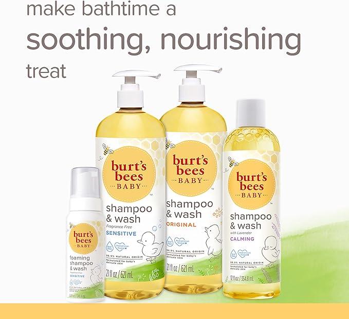 Burt's Bees-Baby Foaming Shampoo & Wash, Sensitive 8.4 Fl
