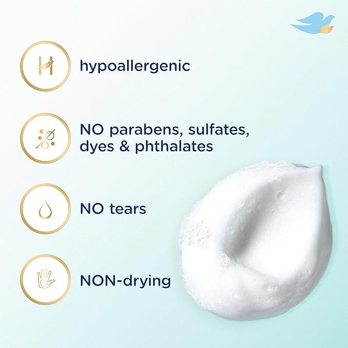 Baby Dove Baby Foaming Wash Fragrance Free Moisture 4 Count 13.5 fl.