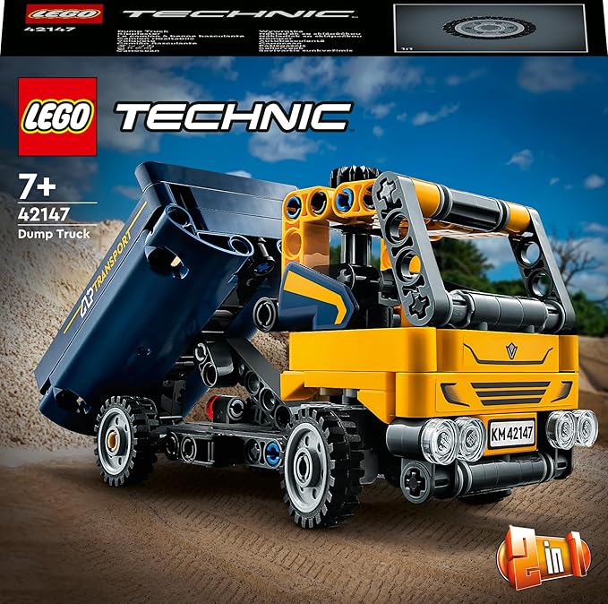 LEGO Technic Dump Car 42147 Toy Blocks, Present, Vehicles, City Making, Boys, Ages 7 and Up