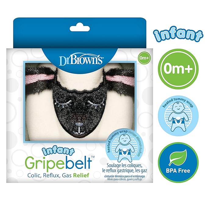 Dr. Brown's Infant Gripebelt Heated Belly Band, Soothe Baby's Tummy with Gentle Warmth and Compression 0m+