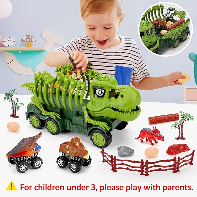 Dinosaur Trucks Toys for 2+ 3 4 5 6 Year 3-5 with 4-6 Girls