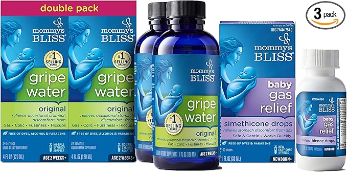 Mommy's Bliss Gripe Water Original 4 Fl Oz (Pack of 2) with 1 Fl 1)