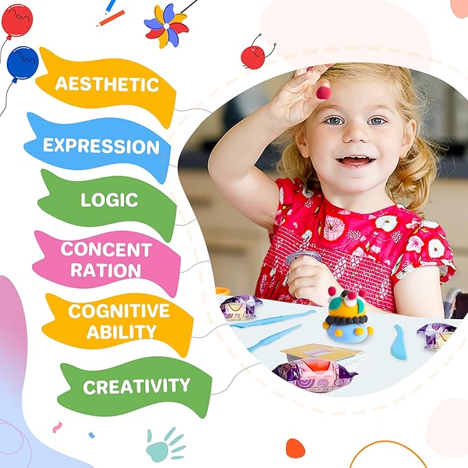 Air Dry Clay 90 Colors, Modeling Clay for Kids, Model Magic Clay, DIY Molding Clay Kit with Sculpting Tools,Soft & Non-Sticky,Art and Crafts Gift for Boys Girls Kids.