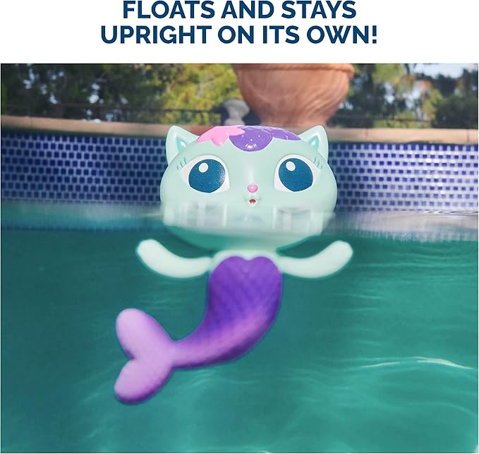 SwimWays Gabby’s Dollhouse Mercat Floatin' Figures, Swimming Pool Accessories & Kids Pool Toys, Gabby's Dollhouse Party Supplies & Water Toys for Kids Aged 3 & Up