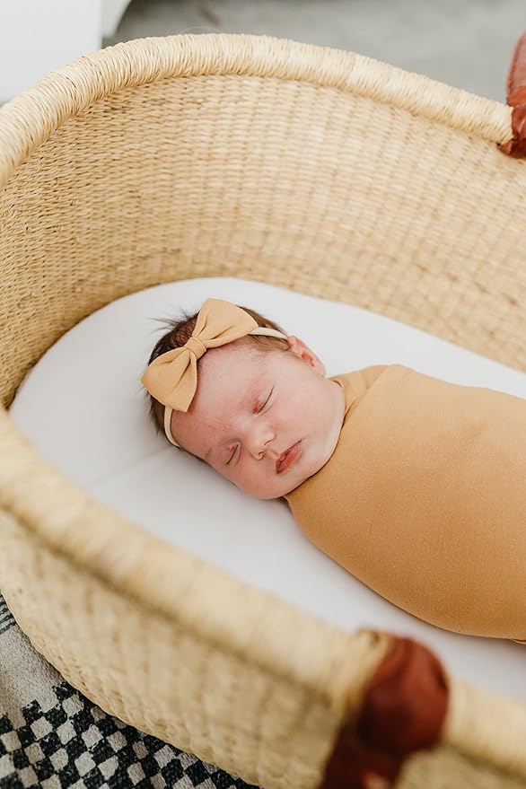 Copper Pearl Baby Bows: Stylish Headbands for Baby Girls, Premium Soft and Stretchy Baby Headbands