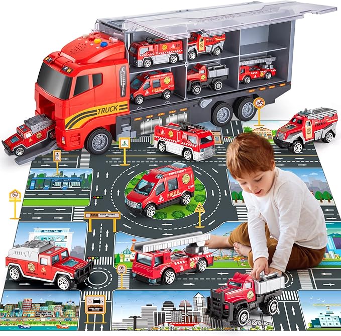 Toddler Toys for 3-9 Years Old Boys Die-cast Emergency Fire 3 4 5 6