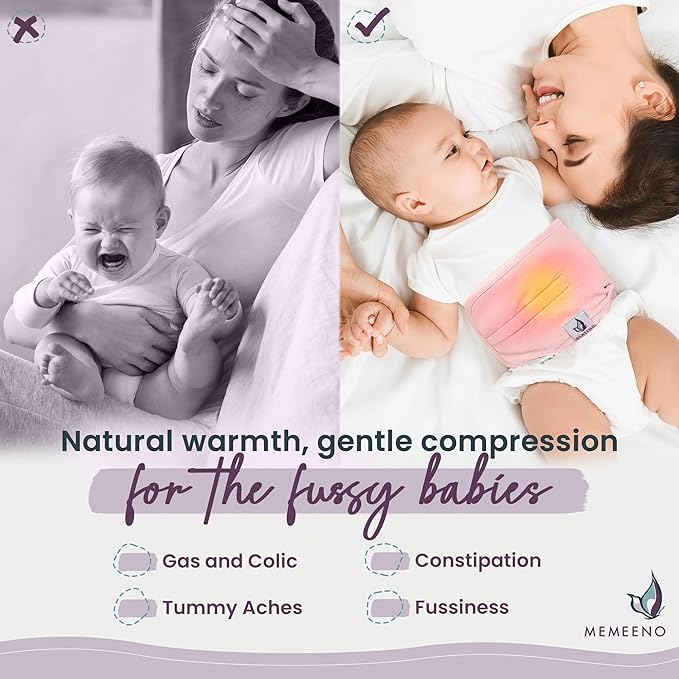 Baby Belly Band for Gas & Colic Baby Relief - Self Heating Belly Band Baby Belly Button Band Colic Band Tummy Wrap for Babies Colic Belt Baby Gas Wrap Colic Baby Relief Newborn