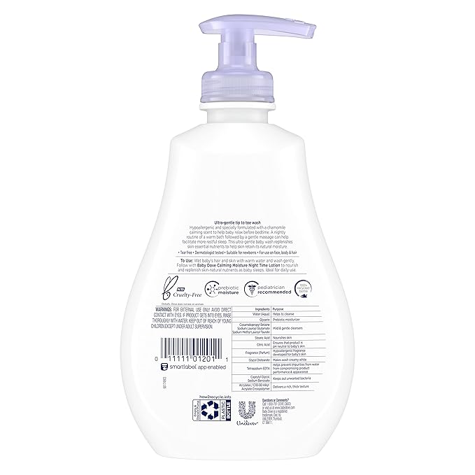 Baby Dove Sensitive Skin Care Baby Wash Calming Moisture For 13 oz