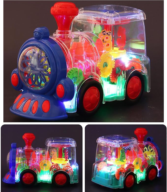 RISEWRD Transparent Trains Toy - Fun and Interactive Electric Trains Toy for Kids