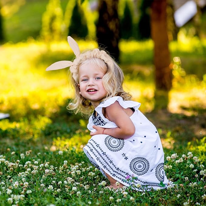 Bunny Ears Headband - 1Pcs Rabbit Ear Hairbands Beige Spa