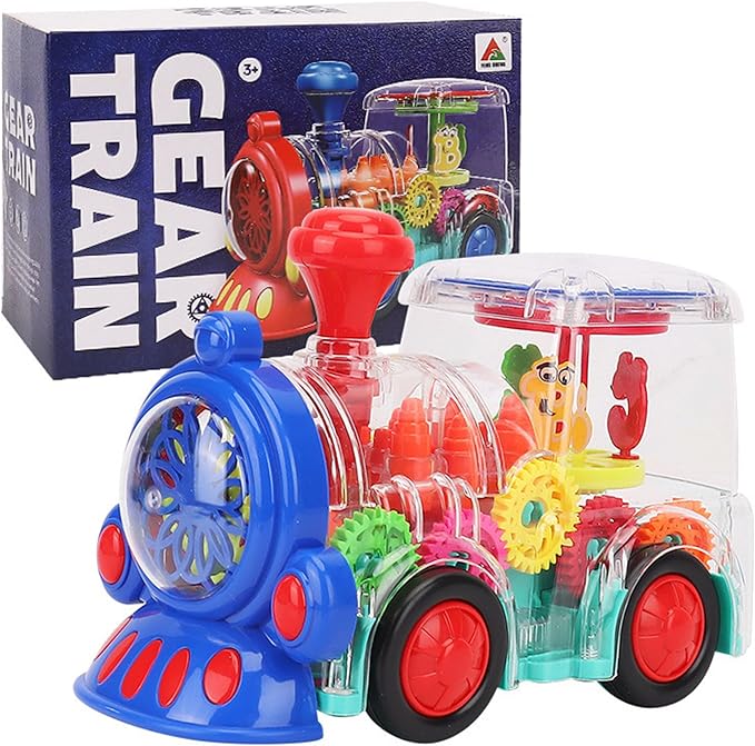 RISEWRD Transparent Trains Toy - Fun and Interactive Electric Trains Toy for Kids