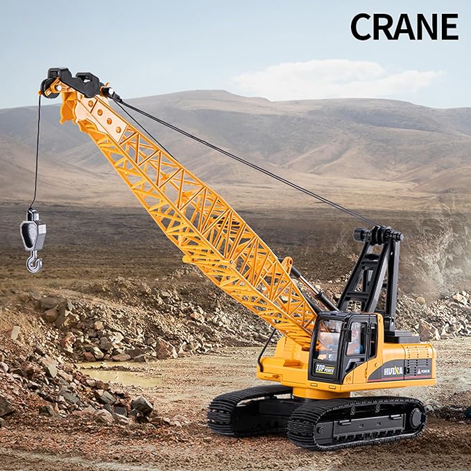 Gemini&Genius Crane Toys for Kids, Construction Vehicles Crane 1:35 Scale-15