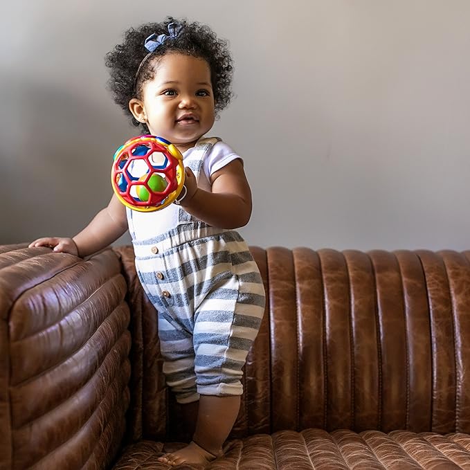 Baby Einstein Cal Bendy Ball Rattle Toy, Ages 3 months +