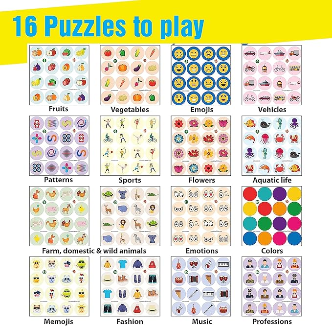 Butterfly EduFields Brain Teaser Puzzles | Memory Matching Games for Kids Ages 4-8 | Board Game, Memory Skills Training Set for Toddlers Ages 4 6 8 Year Old Boys Girls