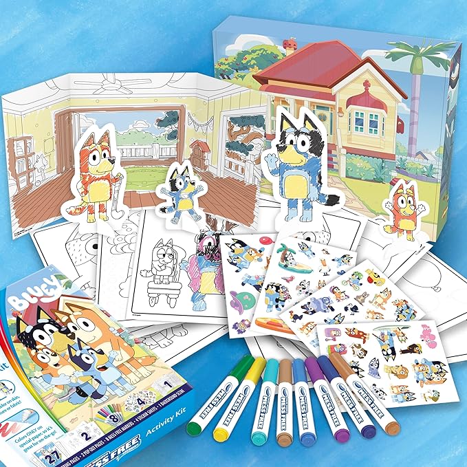 Crayola Color Wonder Bluey Activity Kit, Mess Free Coloring, Toddler Travel Activity, Bluey Toys for Kids, Gifts for Boys & Girls, 3+