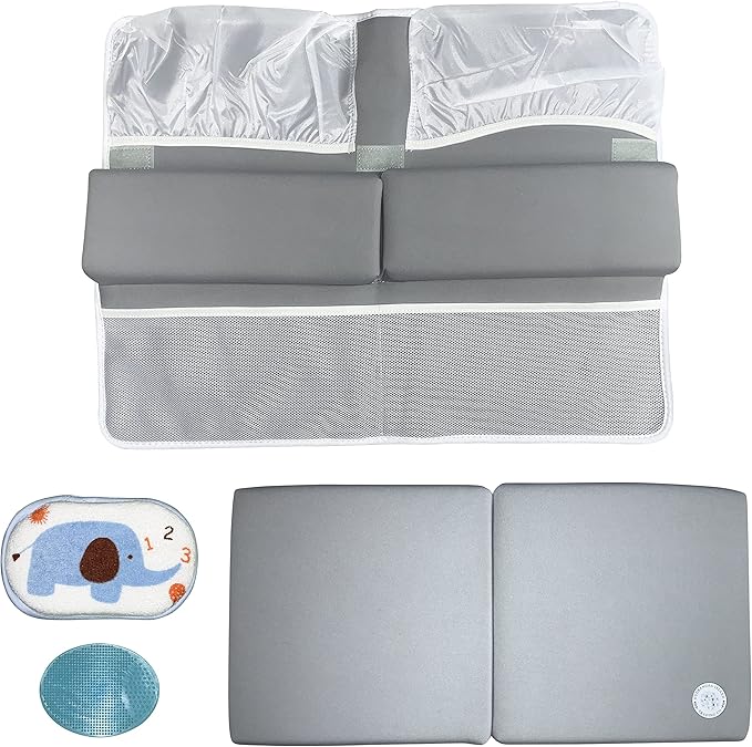 Baby Bath Kneeler & Elbow Rest Set | Thick Non-Slip Cushion Bath Kneeling Pad