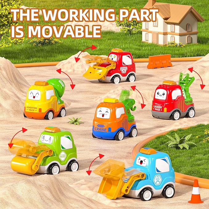 TEMI Construction Engineering Toys for 3 4 5 6 7 8 Years Old Kids - Truck Toys for Kids, Transport Vehicle Carrier Truck 3