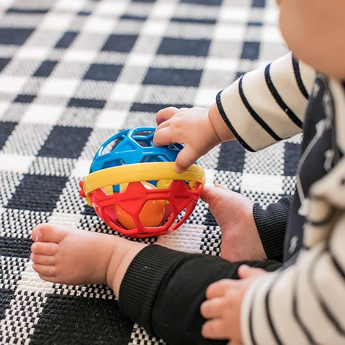 Baby Einstein Cal Bendy Ball Rattle Toy, Ages 3 months +