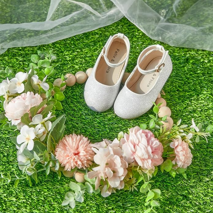 Felix & Flora Girls Toddler Little Ballet Shoes - Flower