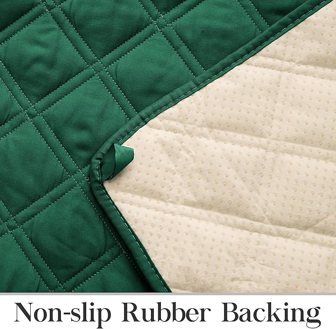 TOMORO Non-Slip Quilted Recliner Cover, 100% Waterproof Recliner Chair Slipcover Furniture Protector with Pockets, Washable Couch Cover with Elastic Straps for Kids and Pets,23 Inch