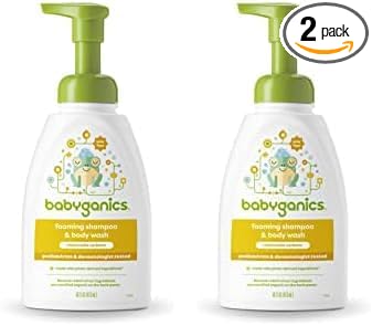 Babyganics Baby Shampoo + Body Wash Pump Bottle, Chamomile Verbena 16 Fl 2)