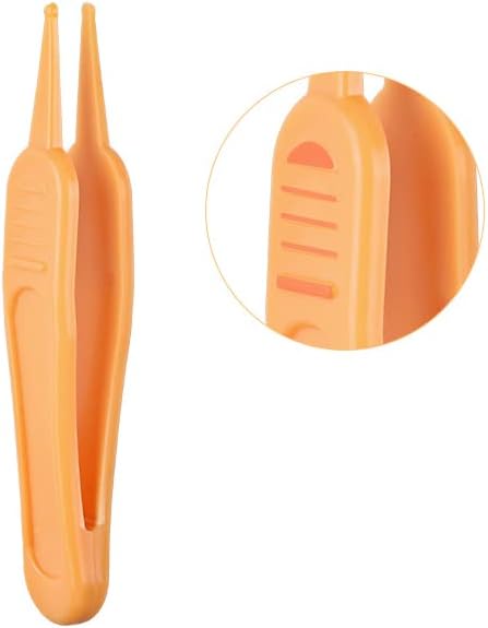 HLLMX 6 PCS Infant Nose Cleaning Tweezer with Plastic Round-Head