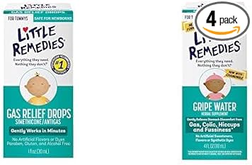 Bundle of Little Remedies Gas Relief Drops, Natural Berry Flavor 1fl oz, 2pk + 4 Fl. 1pk