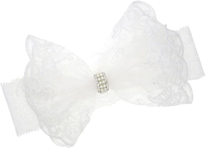 Lace Bow Headband Turban for Baby Girls Lace Beanie Cap JBC18