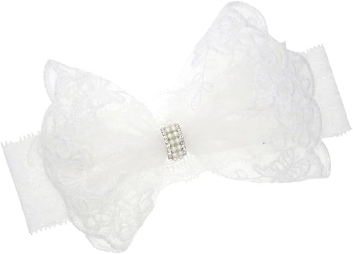Lace Bow Headband Turban for Baby Girls Lace Beanie Cap JBC18
